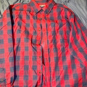 Red plaid button up